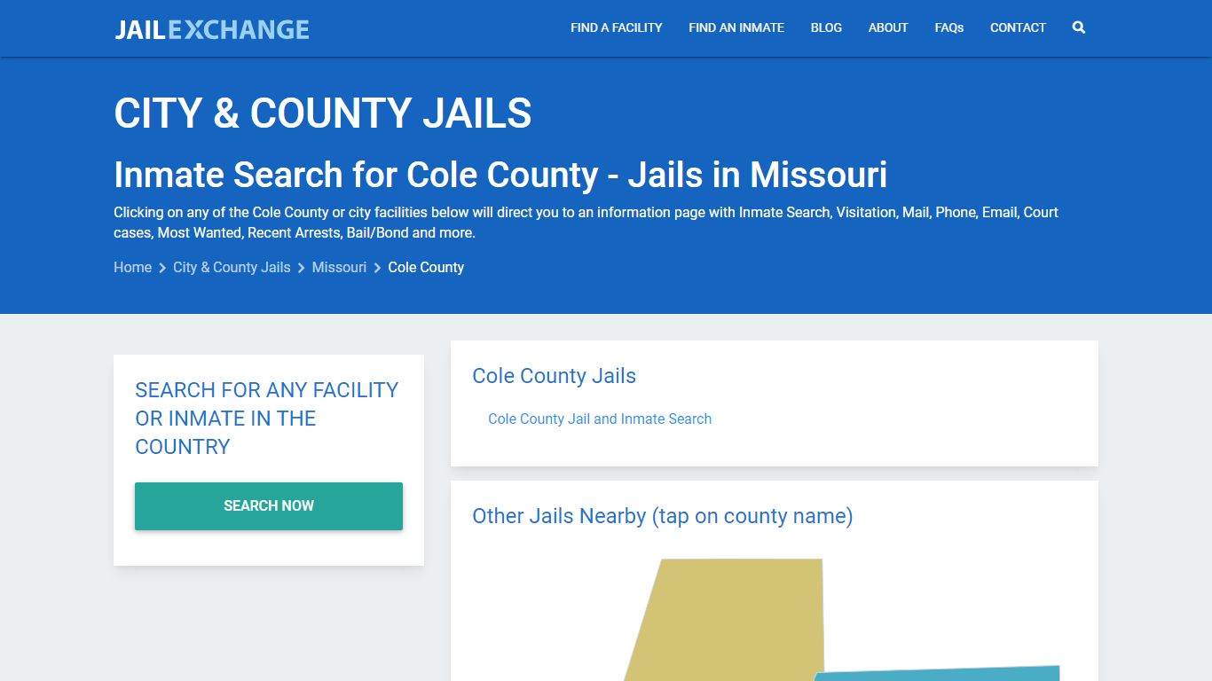 Inmate Search for Cole County | Jails in Missouri - Jail Exchange